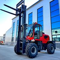 Chariot élévateur tout-terrain chinois 4x4 3,5t, 4t, 5t, 7t, vente directe d'usine, moteur conforme EPA en option, usine certifiée ISO 9001