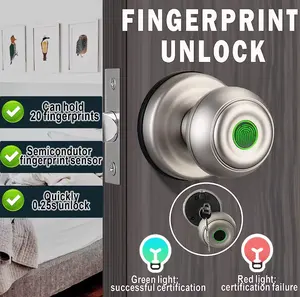 intelligenter fingerabdruck-türschloss Türknauf APP-Steuerung für Zuhause Werkspreis fingerabdruck biometrischer Schrank schlüsselloser intelligenter Türschloss