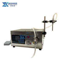 Machine de remplissage semi-automatique à 1 buse pour bouteilles de jus de boisson, pompe magnétique de bureau liquide Bsk-mzy01
