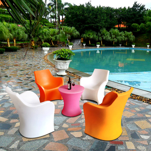 Canapé de jardin en plastique PE imperméable blanc, canapé simple de luxe pour <span class=keywords><strong>la</strong></span> plage - Product Image 1