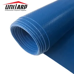 PVC tarpaulin manufacturer 610gsm tarpaulin blue color tarpaulin PVC vinyl fabric for fish pond tank