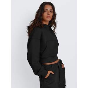 Queen Womens 2024 Fall/Winter Cropped Hoodie Long Sleeve <b>Sweatshirts</b> XS Size Casual Y2K Outfits Hip Hop Style Trendy Fashion - Product Image 1