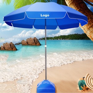 Logotipo personalizado de impresión de alta resistencia con protección UV al aire libre sombrilla de Playa Grande Manual mango de plástico jardín Villa viaje ofrece sol - Product Image 2