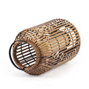 Lanterna a Luce Solare in Rattan per <span class=keywords><strong>Esterni</strong></span> Illuminazione da Giardino e Patio a LED ad Energia Solare Lampada Impermeabile per Vialetto e Cortile - Product Image 2