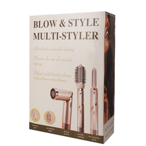 5 en 1 <span class=keywords><strong>Salon</strong></span> de coiffure multifonctionnel Sèche-cheveux automatique avec peigne chauffant Ion négatif Brosse à air chaud bigoudi rotatif - Product Image 2