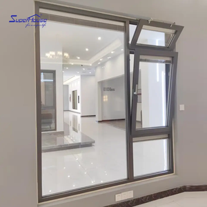 Fenêtre passive Auvent à triple vitrage Aluminium standard Faible valeur U Bonne efficacité énergétique Verre américain <span class=keywords><strong>Prix</strong></span> d'usine Conception graphique - Product Image 3