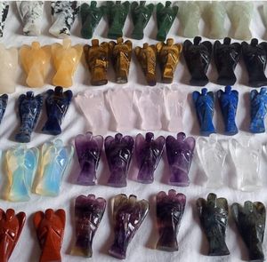 Statue en pierre précieuse Œil de Tigre Ange de 3 pouces pour l'alignement des chakras ou l'énergie positive, disponible en gros à bon prix - Product Image 3