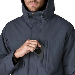 Cappotto <span class=keywords><strong>Invernale</strong></span> su Misura per Uomo in Pelle di Cervo Marrone-Blu, Parka Isolato Antivento - Product Image 5