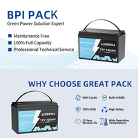 Paket Baterai Lithium Lifepo4 24V 50AH 100AH 200AH yang Dapat Disesuaikan untuk RV, Golf Cart, Penyimpanan Energi Surya Rumah