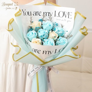 Bouquets de fleurs artificielles modernes faits à la main en forme de rose <span class=keywords><strong>et</strong></span> de tournesol, savons prêts à l'emploi, cadeaux pour la Fête des Mères, la Saint-Valentin <span class=keywords><strong>et</strong></span> les anniversaires - Product Image 5
