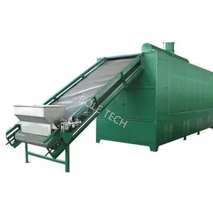 Secador de cinta transportadora de alta productividad para semillas de girasol hervidas, secador de cinta multicapa