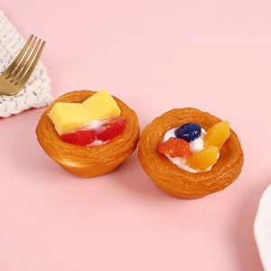Modèle de tarte aux œufs artificielle en PVC, fausse pâtisserie de simulation pour vitrine de boulangerie, décoration de cuisine à domicile, accessoires de photographie - Product Image 6