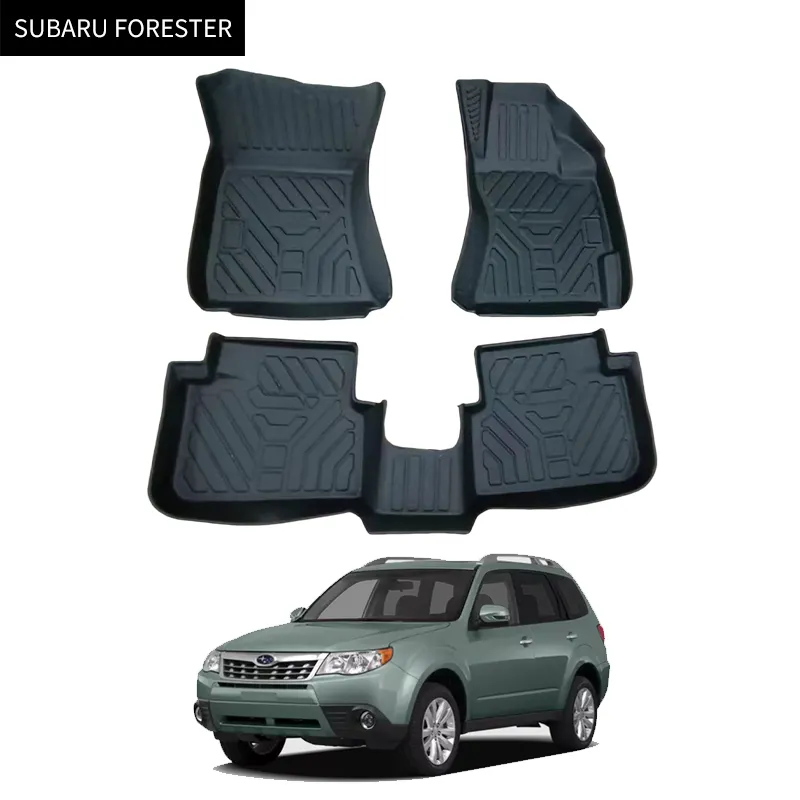 Voiture spéciale de haute qualité seulement tapis de pied de sol de voiture en cuir Tpe mongolie pour Subaru Forester