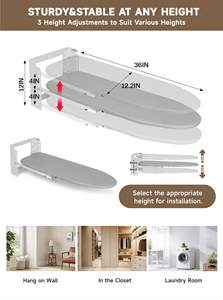 บอร์ดรีดติดผนังแบบพับได้สำหรับอุตสาหกรรมอุปกรณ์เสริม<span class=keywords><strong>ตู้</strong></span>เสื้อผ้า<span class=keywords><strong>ตู้</strong></span>เสื้อผ้า<span class=keywords><strong>ตู้</strong></span>ดึงออก - Product Image 6