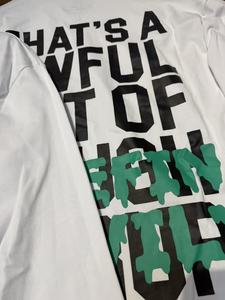 Sudadera con Capucha de Manga Larga Holgada de Alta Calidad, 100% Algodón Pesado, Marca de Moda Urbana, con Estampado 'THAT'S A AWFUL LOT OF COUGH SYRUP' para Hombre - Product Image 5