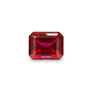 XING YUE permata indah bentuk segi delapan mirip dengan Natural Ruby 1 karat, 6.5MM merah sintetis Ruby mewah halus panas zamrud 9.25