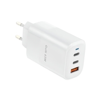 Chargeur mural compact GaN 65W USB-A à charge rapide PD multi-ports pour ordinateurs portables et téléphones (adaptateur Type-C) - Vente en gros