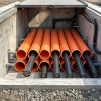 Goulotte de protection pour câbles souterrains, conduite de câblage, gaine de câblage, conduit de génie électrique, tuyau de construction routière
