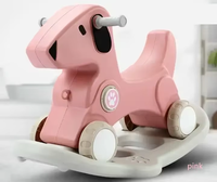 Grand cheval à bascule multifonctionnel pour enfant, jouet d'équilibre en plastique pour tout-petit, cheval à bascule animalier