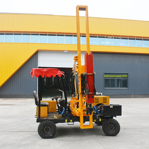 Perceuse à quatre roues compacte pour poteaux de garde-corps de voirie, fabrication directe d'usine, pour poteaux de garde-corps ondulés de voies rapides - Product Image 3