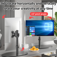 Support de moniteur de bureau et de télévision 14-38 pouces, support en métal pour PC avec rotation à 360° et inclinaison à 45° - En stock