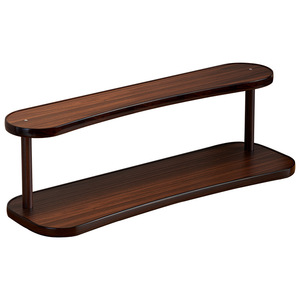 Tiered desktop <b>shelf</b> for home and bedroom use, displaying cosmetics, perfumes, and decorative items. Stepped storage rack with - Product Image 5
