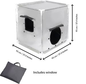 Tente sensorielle carrée occultante pour enfants, pour filles et garçons, tente sensorielle sombre pour enfants autistes, tente sensorielle argentée pour intérieur et extérieur - Product Image 3