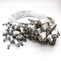 12V 2464 24AWG 2 núcleos USB a DC 5,5*2,1 MM Cable de carga