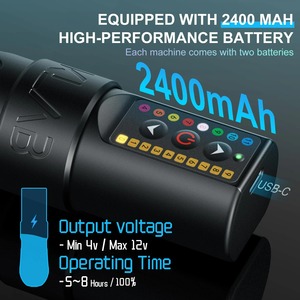 Wireless Tattoo <b>Machine</b> Pen LCD Digital Display Coreless Motor High Capacity Battery <b>Rotary</b> Gun for Body Art - Product Image 5