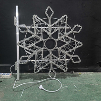 Guirlandes lumineuses LED 2D pour poteaux de rue, étanches IP65, décorations de Noël, W120CM, pour l'extérieur, usage commercial, montage sur paysage