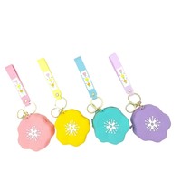 Adorable étui pour écouteurs motif doodle, petite pochette zippée, sac porte-clés multifonction, porte-monnaie en silicone pour filles