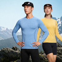 Camiseta Unisex de Lana Merino, Absorbe la Humedad, Secado Rápido, para Correr al Aire Libre, Entrenamiento, Manga Larga, Ropa Deportiva de Alto Rendimiento