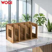 Étagère de bureau en bois WOQI, étagère de rangement pour livres DIY, bibliothèque, étagère pour DVD, organisateur de table multifonctionnel pour la maison et le bureau