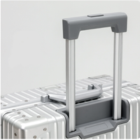 Koper Spinner PC Tahan Air Logo Kustom Pabrik Rangka Aluminium 4 Roda 20 24 26 Inch USB Koper Perjalanan Kunci Bluetooth