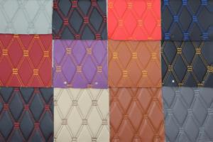 Fundas de Asiento de Coche Acolchadas de Cuero con Bordado de Diamantes, Alfombrillas de Cuero para Coche, Tapicería Automotriz con Esponja - Product Image 5
