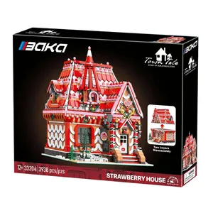 BaKa 33204 Strawberry House, Kits de Modelos de Bloques de <span class=keywords><strong>Arquitectura</strong></span> con Vista a <span class=keywords><strong>la</strong></span> Calle de <span class=keywords><strong>la</strong></span> Ciudad, Escala 1:8, Regalo de Cumpleaños, Conjuntos de Bloques de Construcción - Product Image 6