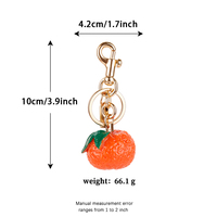 Leuke simulatie oranje fruit tasbedel, decoratief ornament voor handtas rugzak bagage draagtas schoudertas accessoires