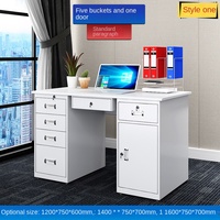 Bureau d'ordinateur de bureau à grande capacité avec armoire, style minimaliste, pratique, mobilier de bureau pour le personnel