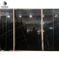 Hoge Kwaliteit Natuurlijke Zwarte Marmeren Platen Nero Marquina Marmeren Tegel Voor Floor Werkbladen Decoratie
