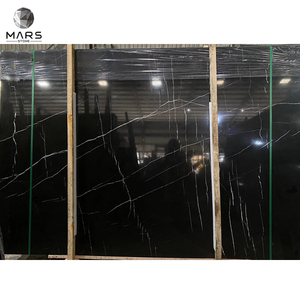 Di alta Qualità Naturale Nero Lastre di Marmo Nero Marquina Mattonelle di Marmo Per Pavimenti Piani Decorazione - Product Image 1