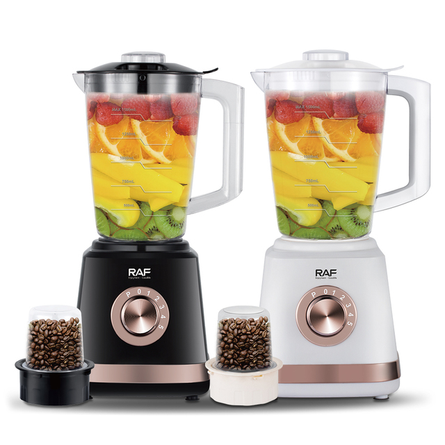 RAF R.2881 1.5L Blender 450W 18000RPM 6 Blade Glass Jar Fast Start Easy Clean 2in1 Grinder Electric Smoothie Maker
