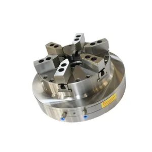 China Leverancier Hoge Precisie Handleiding Chuck 6 Jaw Power Chuck Voor Verticale Draaibanken