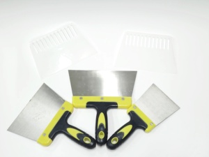 Đôi màu cao su xử lý thép không gỉ Putty <span class=keywords><strong>scraper</strong></span> cho Diy công nghiệp sử dụng OEM ODM xây dựng - Product Image 4