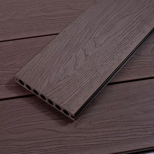 Suelos de <span class=keywords><strong>Exterior</strong></span> de Coextrusión Contemporáneos en Oferta, Suelos de Madera con Vetas 3D, Tarima de WPC, Madera Plástica de <span class=keywords><strong>PVC</strong></span> Lisa Tipo Teca, Moderna para Parques - Product Image 4