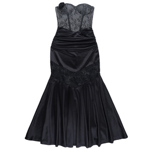 Z-5476 <span class=keywords><strong>Abbigliamento</strong></span> Gotico Donna, Vestito Senza Spalline con <span class=keywords><strong>Rose</strong></span>, Nuovo Stile Sexy Autunnale, Abito Lungo Moda Cigno Nero - Product Image 5