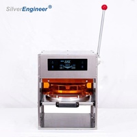 Thermoscelleuse jetable de récipient de vente chaude, machine manuelle de cachetage de récipient de papier d'aluminium pour des restaurants