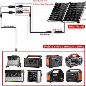 Câble <span class=keywords><strong>solaire</strong></span> personnalisé KAIBAO MC Quatre vers DC 8mm <span class=keywords><strong>Prise</strong></span> femelle pour panneaux photovoltaïques 200W Onduleurs Station d'alimentation portable Jackery - Product Image 6