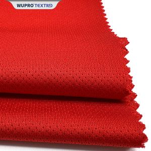 Màu đỏ nhanh chóng khô <span class=keywords><strong>Interlock</strong></span> 100% <span class=keywords><strong>polyester</strong></span> minimatt vải 150Gsm sợi nhỏ dây giày vải lưới vải - Product Image 6