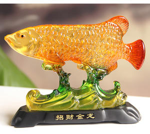 Esmalte de resina Fortune Gold <span class=keywords><strong>Dragonfish</strong></span> Pequeños adornos Bar Decoraciones Negocios Regalo de felicitación Muebles de escritorio de oficina - Product Image 4
