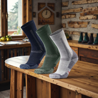 Chaussettes de sport pour hommes de haute qualité, antidérapantes, noires, imprimées, pour le travail en extérieur, la randonnée, le trekking, design décontracté, corps blanc